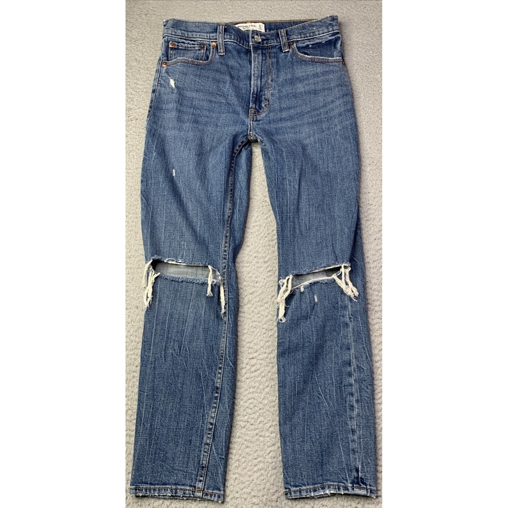 Abercrombie & Fitch Jeans Womens Size 27 S The Skinny High Rise Distressed Jeans